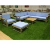 Teak decoration aluminum outdoor garden sofa
