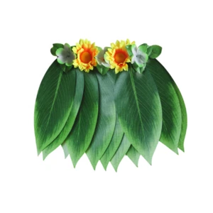 Three Styles And Three Sizes Good Comfortable Artificial Leaves Hula Skirt Hawaiian Costume Kids And Adults