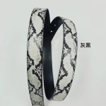 Top Quality Classical 38mm Beige real snakeskin Mens Genuine Leather Belt