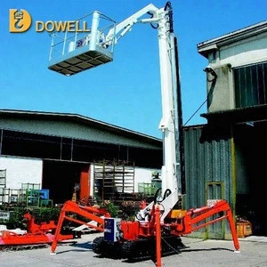 Trailer Towable Articulated Boom Lift table/ Aerial Trailing spider boom lift 12m