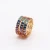 Import Trendy jewelry colorful plated gold zircon baguette stones rainbow rings jewelry on sale from China
