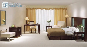 Two Bed Solid wood hotel bedroom sets,Twin bed bedroom sets,5-star hotel bedroom sets