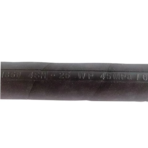 two steel wire braided hydraulic rubber hose pipe oil resistant rubber hose