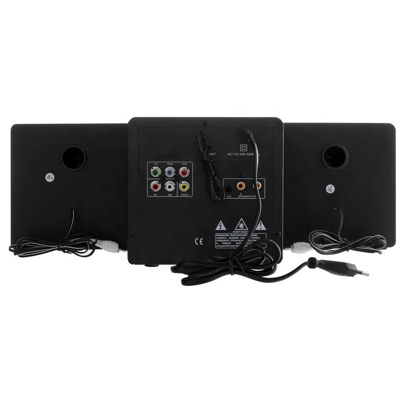 Two way speaker DVD/VCD/CD MINI Hifi COMBO Audio System  with Bluetooth/USB/SD multimedia   speakers 2.0 Karaoke system