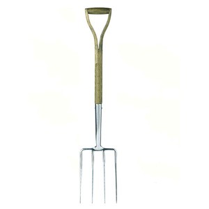 UK Style Traditional Stainless Steel Garden Digging Fork