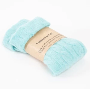 Ultra Soft Warm Pure 100% Cashmere Cable Knit Bed Socks for Women