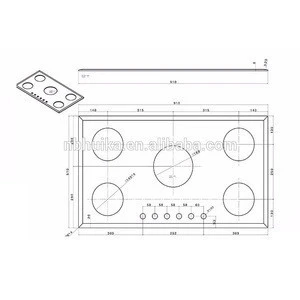 Ultra-white 510x910 cooktop silicon heat resistant clear tempered glass for oven