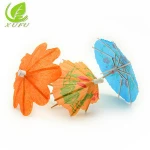 Umbrella Toothpicks wooden fruit skewers cocktail flag toothpick