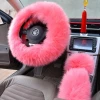 Universal tan steering wheel covers fuzzy steering wheel cover winter steering wheel cover