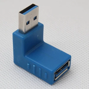 USB 3.0 A Male to Female Adapter Extension Cable 90 Degree Right Angle Adapter Plug - Female End Points Upward