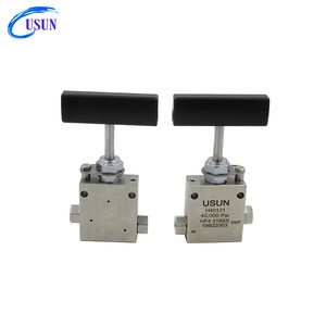 Usun Brand Model: HS15131 type 3/8&#39;&#39; thread angle type connecting stainless steel 316 High pressure needle valve