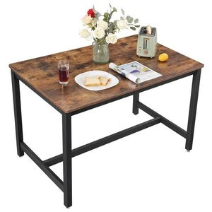 VASAGLE Living Room Dining Room Industrial Style Rustic Brown Heavy Duty Metal Frame Kitchen Table Dining Table