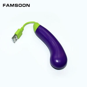 Vegetable eggplant hub 4 ports usb 2.0 hub for promotions /business gifts product OEM made in china uniqo style