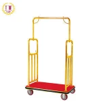 Vintage Hotel Luggage Cart with Wheels