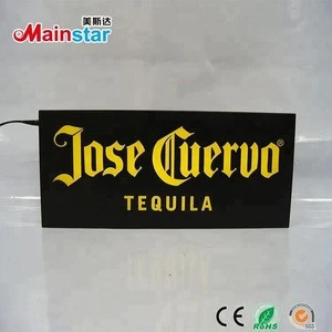 wall hanging or table stand flat advertising led lightbox with acrylic letter
