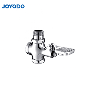Wall mounted pedal toilet brass body flush ss angle valve