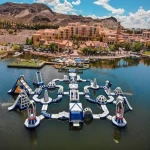 Water Park Design Giant Aquapark Inflatable floating water sport for adult and kids