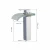 Import Waterfall Chrome Bathroom LED brass Sink Faucets Single handle Bathroom Sink Faucets Glass Spout mixer tap water Power from China