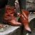 Import Western Style Belt Buckle Low Heel Shoes Boots Women Martin Ankle Boots from China