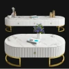 white black blue living room furniture stainless steel leg modern coffee table marble top coffee table round design