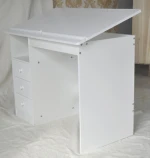 White Color Wooden child floor art table