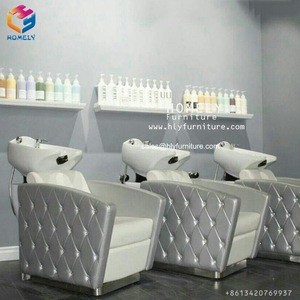 white diamond luxury lay down washing hair kids baby barber beauty salon units basin adjustable massage shampoo bed and chair
