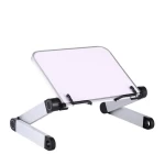 White Metal Book Reading Stand Book Holder In Bed Height Adjustable Folding Music Book Stand Portable Desk