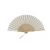 Import white wood wedding gift  favor  hand fan from China