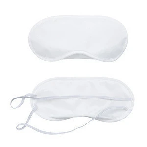 wholesale 190T polyester white travel rest sleeping eye patch for aviation training