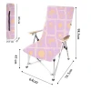 Wholesale Adjustable Outdoor Reclining Metal Folding Camping Chair With wood Armrest