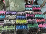 wholesale cheap colorful pink socks women custom embroidery ankle socks