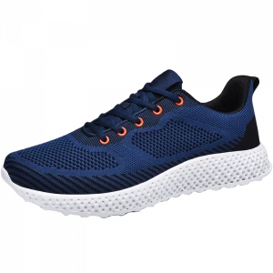 Wholesale Custom men running shoes Sport Sneaker Knitted Upper Lightweight Breathable Athletic Walking zapatos deportivos