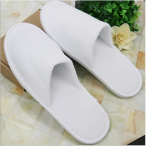 Wholesale Disposable Cotton terry fabric slippers for five star hotel and Spa