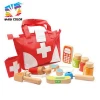 Wholesale educational role play wooden doctor kit toy for kids EQ training W10D155