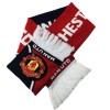 Wholesale factory double layer custom knitted jacquard soccer Club fan scarf football scarf