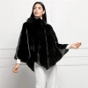 wholesale factory price 2021 fashion fur cape ladies mink fur poncho