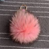 Wholesale Factory Price Top Quality Raccoon Fur Pom Poms Key chain