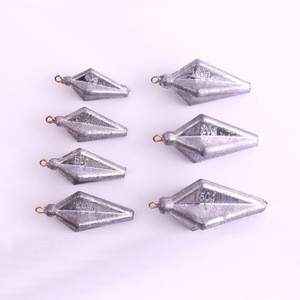 Wholesale fishing sinker weights diamond shape lead sinker