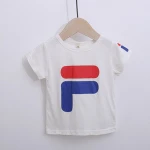 Wholesale new design summer 100% cotton kids clothes printing kids t shirt for boy