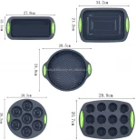 Wholesale Nonstick 41 Pieces Silicone Bakeware Set Silicone Muffin Pan with 36 Pack Silicone Cupcake Baking Cups