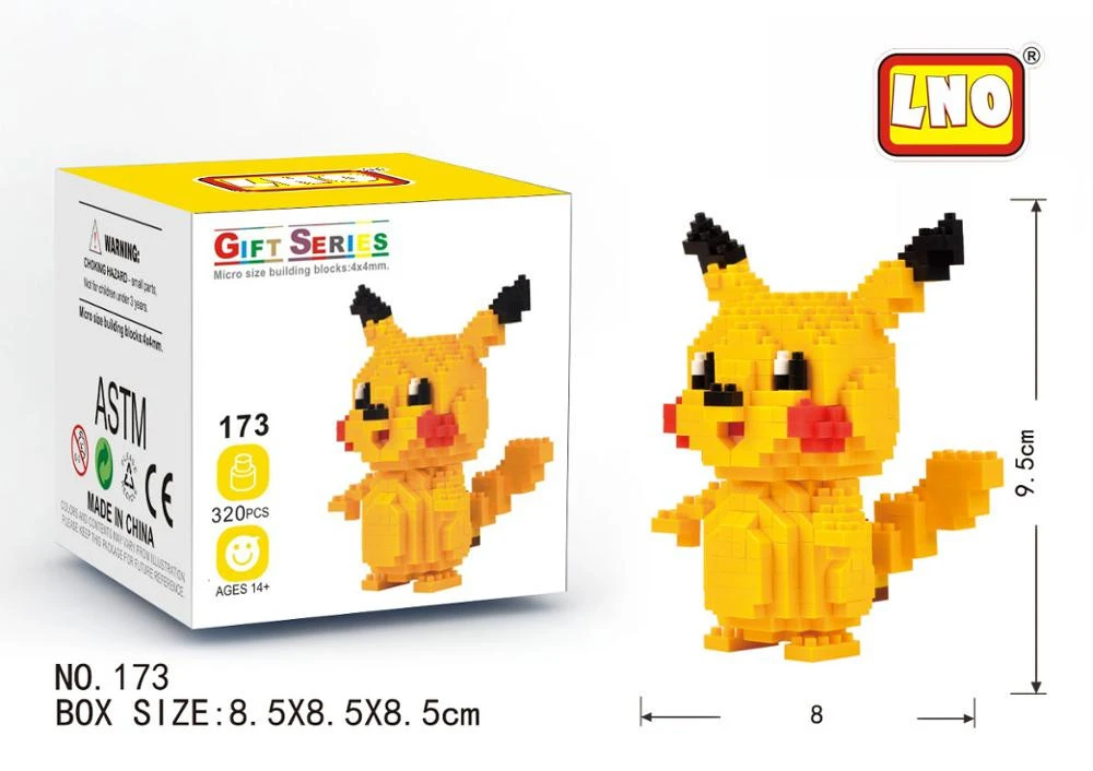 Wholesale plastic mirco building block 38 action figures series GBA pokemon toys