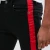 Import wholesale streetwear clothing patterned men super skinny black jeans with red contrast sides from China