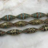 Wholesaler Nepal Turquoise Brass Beads Tibetan Coral Metal Beads