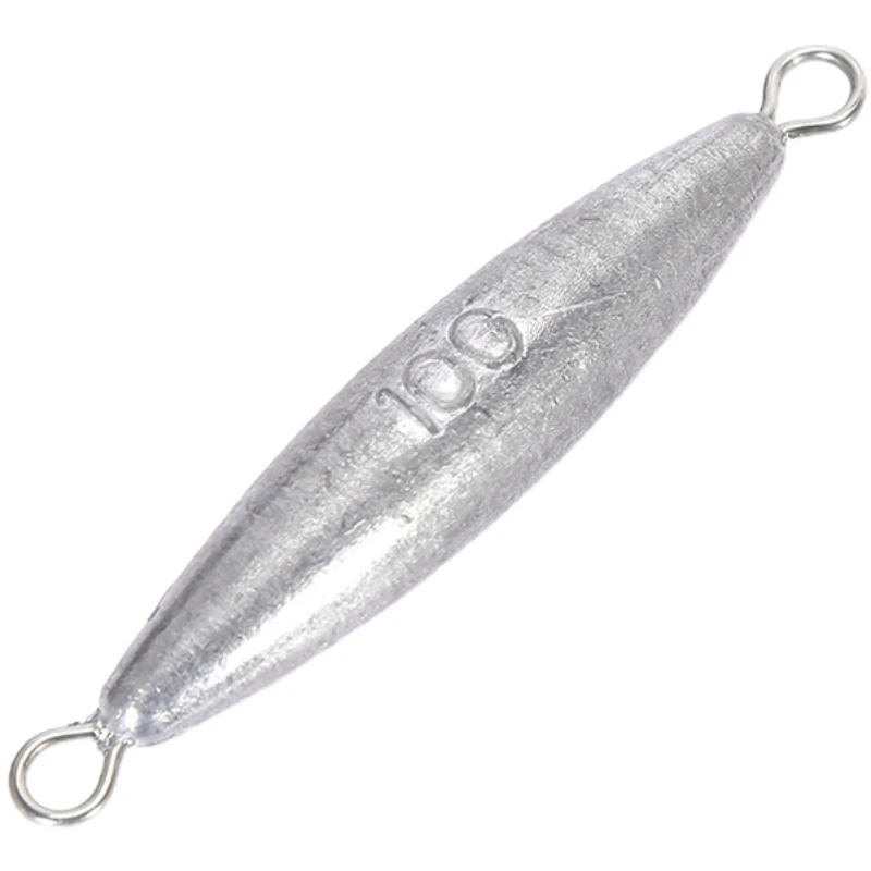 willow leaf shape lead sinkers fishing weights double ring torpedo sinkers