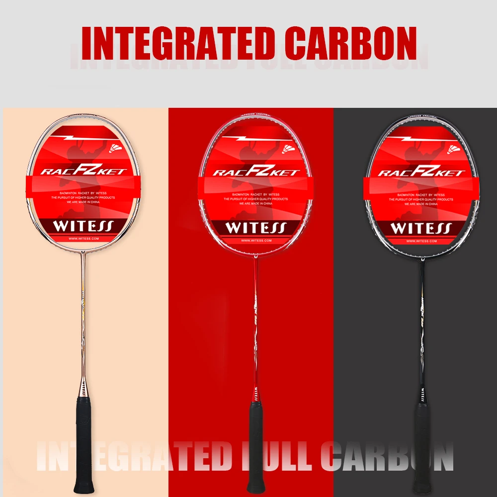 WITESS High Quality Lightweight Badminton Racket Carbon Aluminum Badminton Racket Set with Badminton Bag