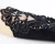 Import Women Formal Occasions Party Fingerless Elegant Lace Pure Color Embroidered Bridal  Gloves Black 11 Inch from China
