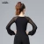 Women&#39;s Long Sleeve Adult latinnDance Clothes Standard Dance Black Dance Clothes Modern costume upper tops Training Dancewear