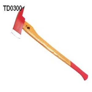 wooden handle fireman axe
