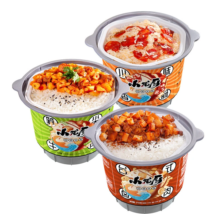 Xiaolongchu Fast Food Self Heating Rice Meal Convenient Instant Cooking Rice