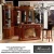 Import YB29 two doors Antique Wooden Wine Cabinet With Glass Display/Classic Glass Double Door Display Cabinet/ Brass Decorative Vitrin from China